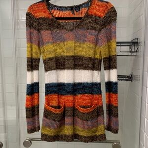 Ultra Flirt Multicolor Knit Sweater size small